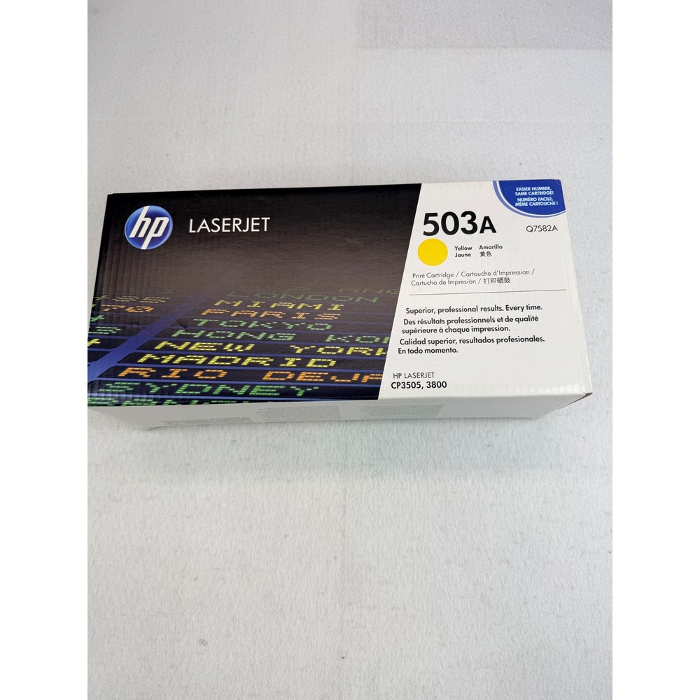 NEW Genuine OEM HP 503A Yellow Toner Q7582A LaserJet CP3505 3800